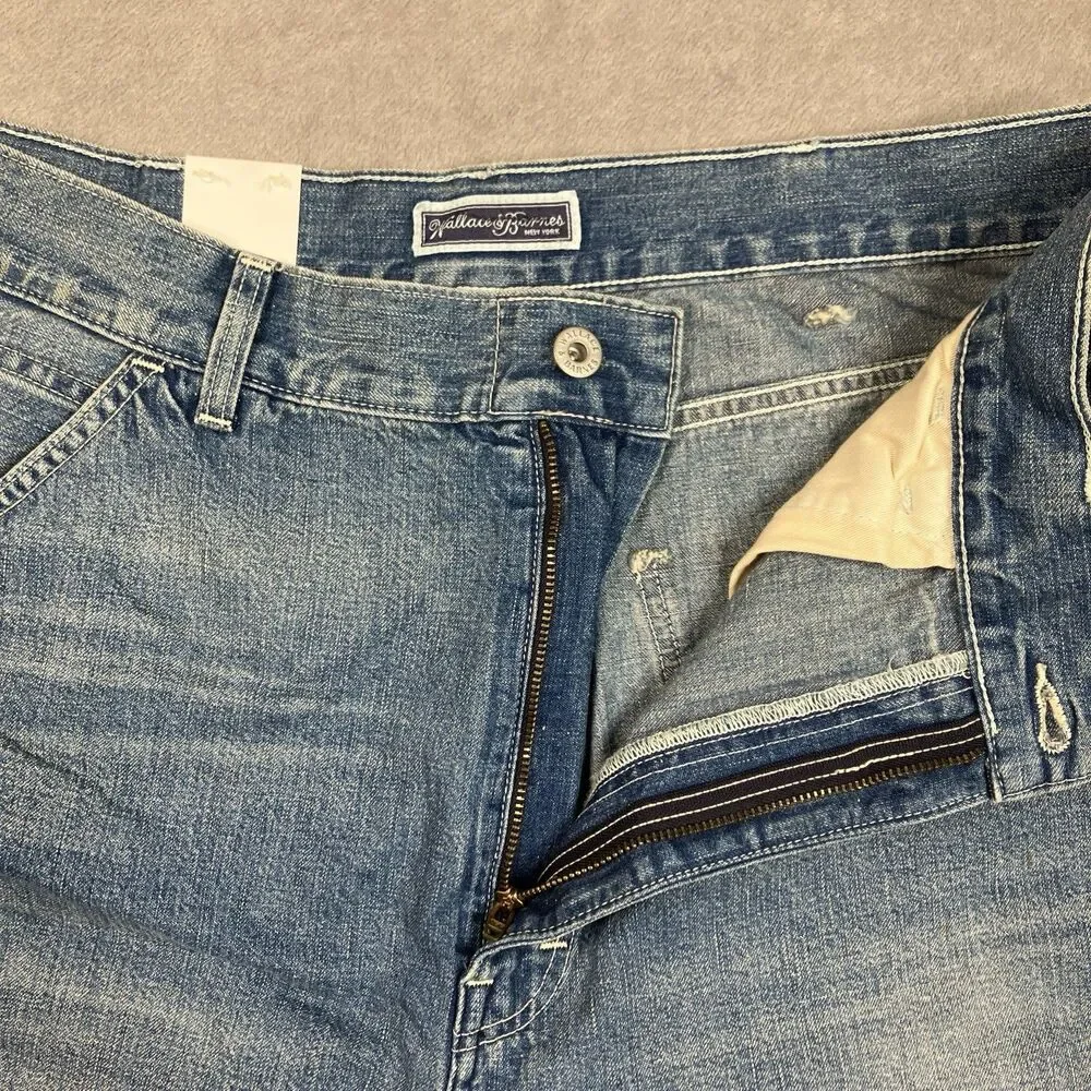 J.Crew Wallace & Barnes Carpenter Jeans Men 33 Japanese Denim Workwear Utility